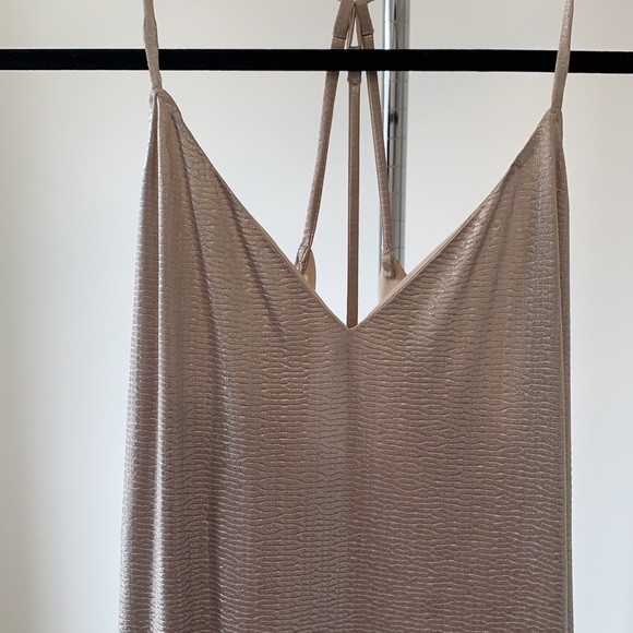 Alice and Olivia Asymmetrical Metallic Dress - Picture 2 of 4